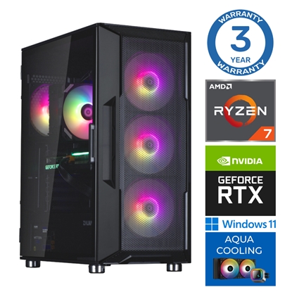 Изображение INTOP AQUA Ryzen 7 7700X 16GB DDR5 1TB SSD M.2 NVME RTX4060Ti 8GB no-OS