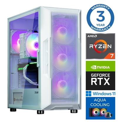 Изображение INTOP AQUA Ryzen 7 7700X 16GB DDR5 2TB SSD M.2 NVME RTX4060Ti 8GB no-OS