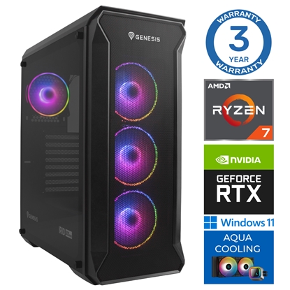 Изображение INTOP AQUA Ryzen 7 7700X 32GB DDR5 1TB SSD M.2 NVME RTX4060Ti 8GB WIN11Pro