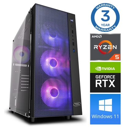 Изображение INTOP Ryzen 5 3600 16GB 240SSD M.2 NVME RTX4060Ti 8GB WIN11