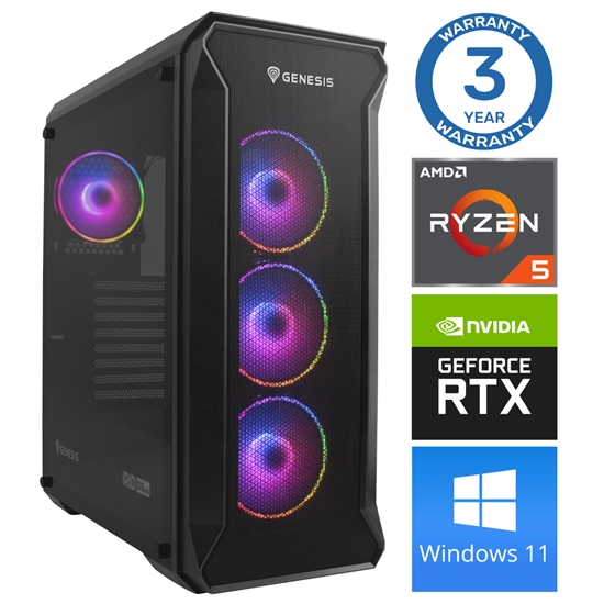 Изображение INTOP Ryzen 5 5500 16GB 1TB SSD M.2 NVME RTX4060Ti 8GB WIN11Pro