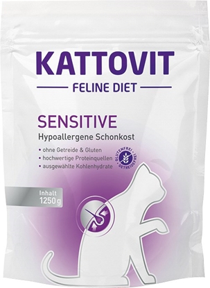 Изображение Kattovit Sensitive 1.25kg cats dry food Adult Poultry, Salmon