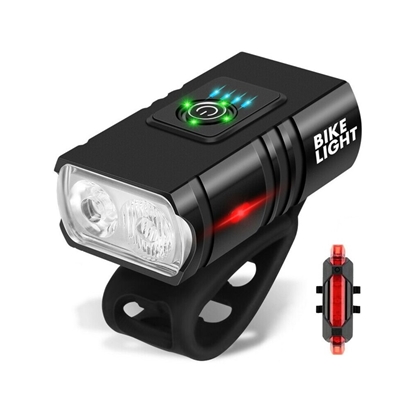 Attēls no RoGer RBLX2 Bicycle light set 1600lm / microUSB / 2500mAh