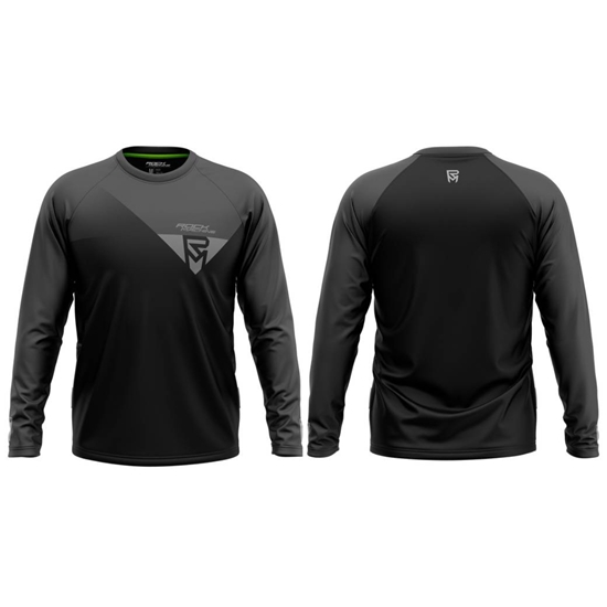 Изображение Velo krekls Rock Machine Trail Jersey LS, melna/pelēka, S