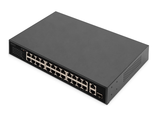 Picture of Digitus | 24 Port Fast Ethernet PoE Switch | DN-95356 | Unmanaged | Rackmountable | 10/100 Mbps (RJ-45) ports quantity 24