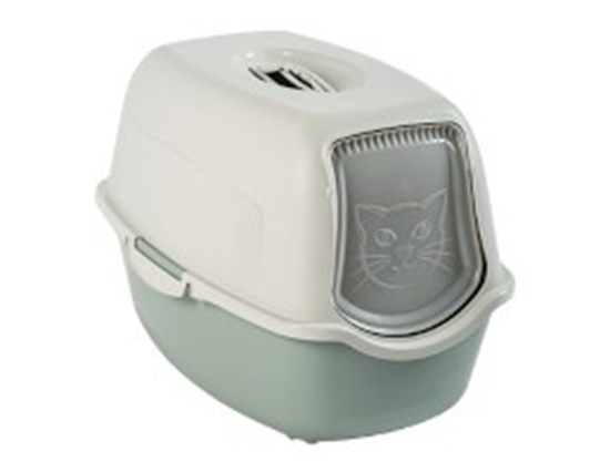 Picture of ROTHO Bailey Hooded litter box Green, White