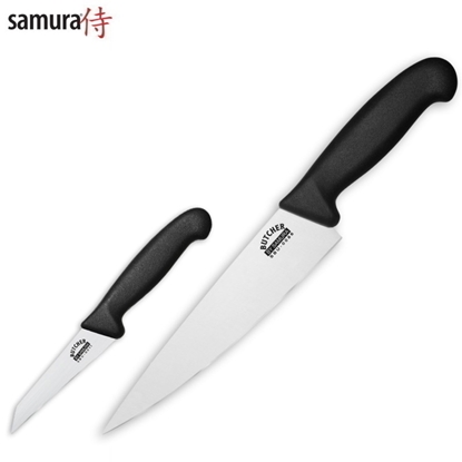 Picture of Samura Butcher 2 Virtuves nažu komplekts: dārzeņu 91mm Šefa 200mm no AUS 8 Japāņu tērauda 58 HRC