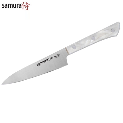 Изображение Samura Harakiri Acryl Virtuves nazis ar rievotu asmeni 150mm ar akrila rokturi no AUS 8 Japāņu tērauda 58 HRC