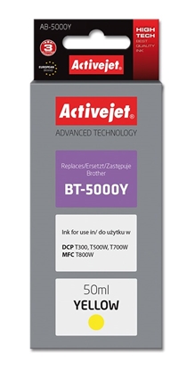 Attēls no Activejet AB-5000Y Ink Bottle (replacement for Brother BT-5000Y; Supreme; 50 ml; yellow)