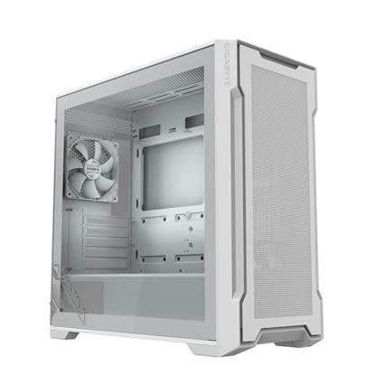 Attēls no Case|GIGABYTE|GB-C102GI|MidiTower|Case product features Transparent panel|Not included|MicroATX|MiniITX|Colour White|GB-C102GI