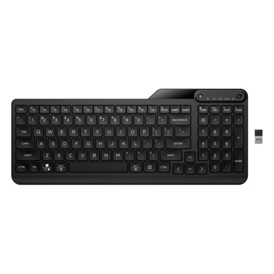 Picture of HP 475 Wireless Silent Keyboard - Dual-Mode, Spill-resistant, Sanitizable, Programmable - Black - US ENG