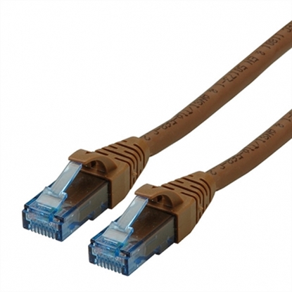 Picture of ROLINE UTP Patch Cord Cat.6A, Component Level, LSOH, brown, 10.0 m