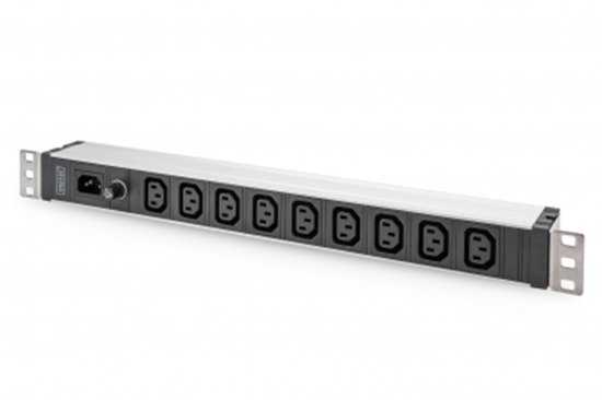 Picture of Digitus Socket Strip with Aluminum Profile, 9-way, IEC C14 input