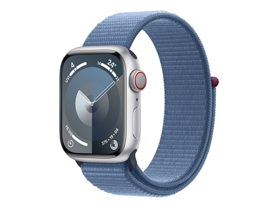 Picture of Smartwatch Apple Apple Watch Series 9 GPS + Cellular 41mm Silver Aluminium Case with Winter Blue Sport Loop