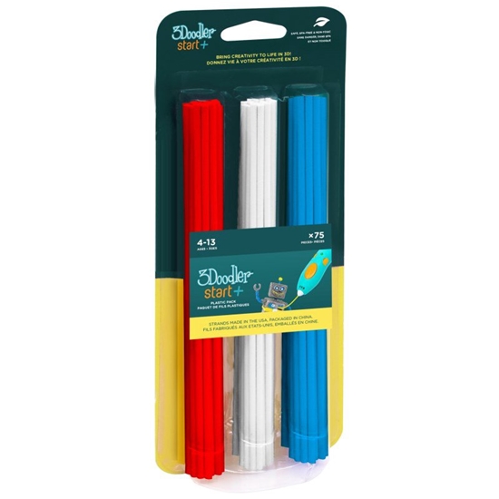 Изображение 3Doodler Filament Start, 2.5mm, 75szt., 3 kolory, 3DS-ECO-MIX1-75