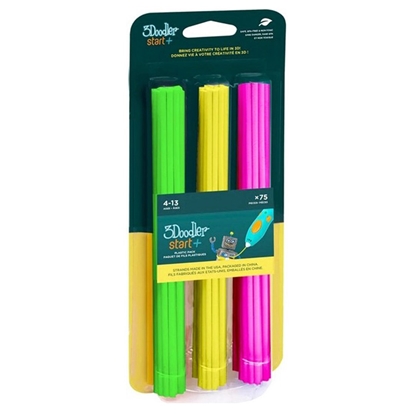 Attēls no 3Doodler Start 3DS-ECO-MIX4-75 3D printing material Compostable plastic Green, Pink, Yellow 1 g