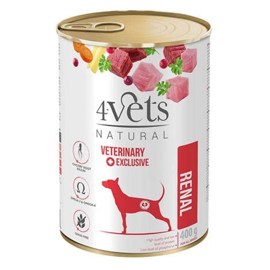 Picture of 4VETS Natural Renal - wet dog food - 400g