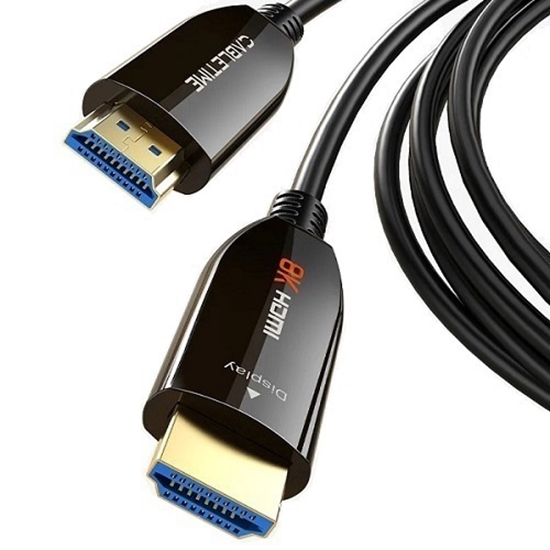 Picture of Active Fiber Optical Cable HDMI 2.1, 8K, 60Hz, 100m, 48Gbps, gold-plated