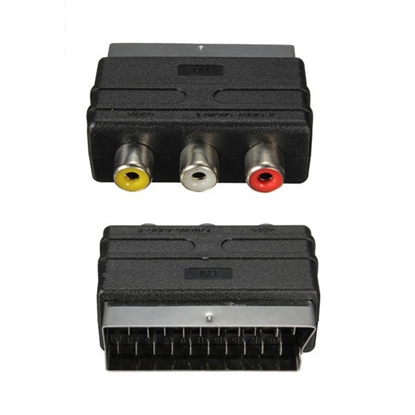 Picture of Adapteris 3RCA-SCART  Black