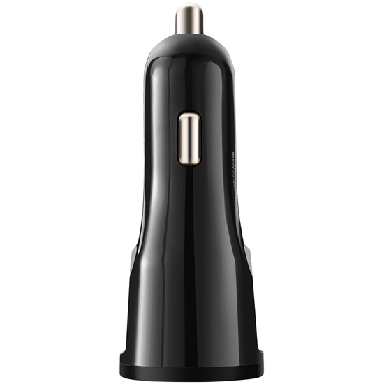 Picture of CANYON car charger C-031 2.4A/USB-A built-in MicroUSB Black