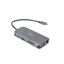 Picture of Adapteris DELTACO USB-C docking station 3x USB-A, SD/microSD, RJ45, HDMI, sidabrinis /  USBC-HDMI25