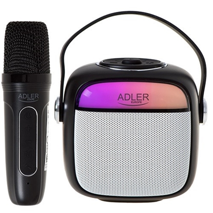 Picture of Adler AD 1199 black Karaoke speaker with microphone - SD/USB/AUX/Bluetooth