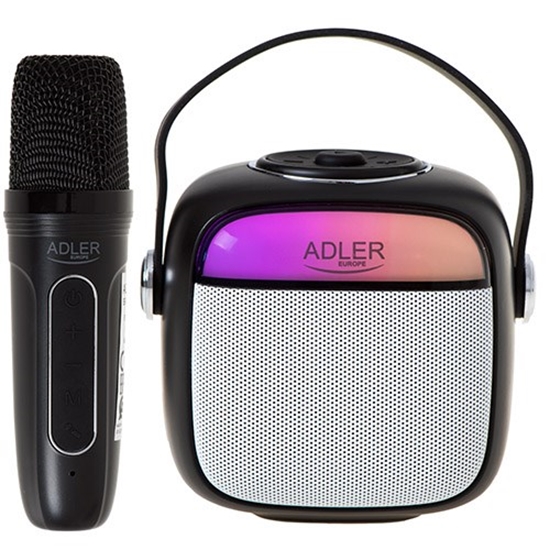 Picture of Adler AD 1199 black Karaoke speaker with microphone - SD/USB/AUX/Bluetooth