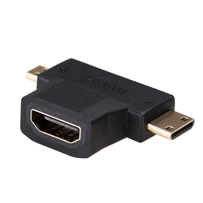 Picture of Akyga AK-AD-23 cable gender changer HDMI miniHDMI / microHDMI Black