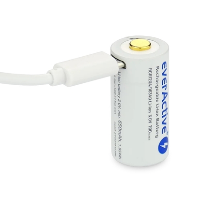 Attēls no Akumulator 16340 3V Li-ion 700 mAh micro USB 