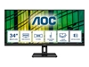 Изображение AOC U34E2M computer monitor 86.4 cm (34") 3440 x 1440 pixels Wide Quad HD Black