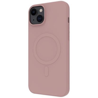 Picture of Apple iPhone 15 Plus MagSafe Soft Touch Cover By Muvit Chalk Pink