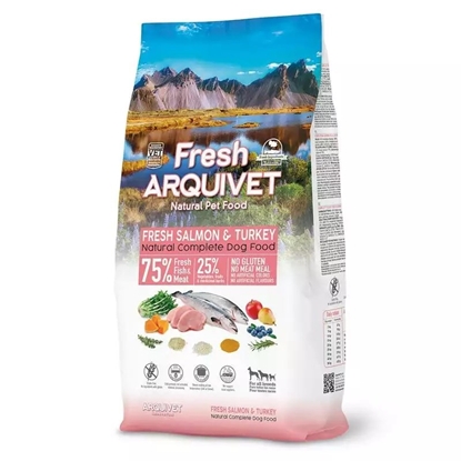 Attēls no ARQUIVET Fresh Salmon with turkey - semi-moist dog food - 10 kg