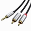 Attēls no Audio kabelis 3.5mm - 2x RCA, 1.8m