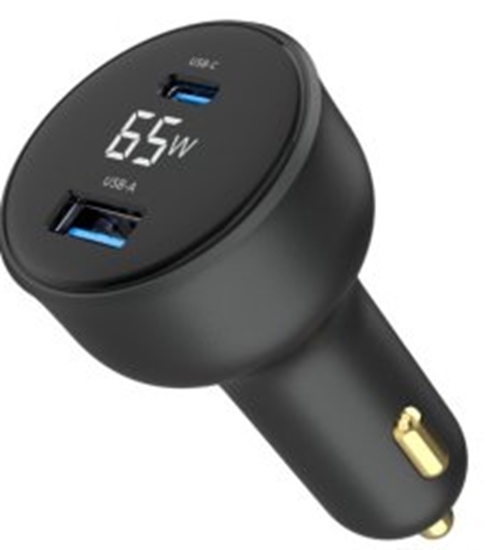 Изображение Auto lādētājs Gembird 2-port USB Car Fast Charger 65W Black