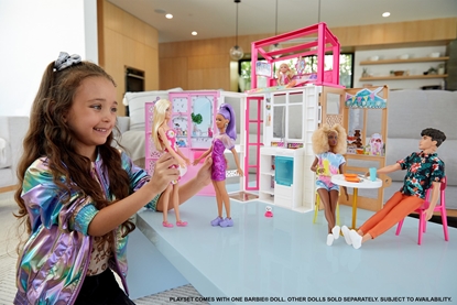 Attēls no Barbie Vacation House Doll and Playset