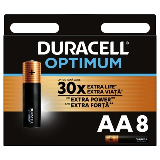 Picture of Baterijas DURACELL OPTIMUM AA 8 gab.