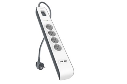 Изображение Belkin BSV401CA2M surge protector Black, White 4 AC outlet(s) 2 m