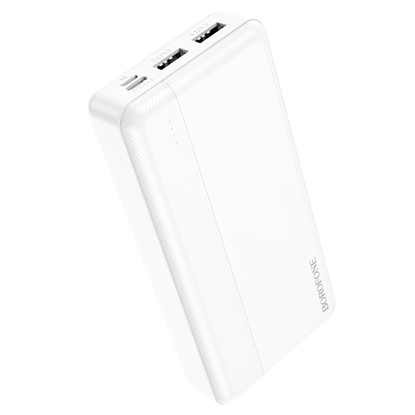 Attēls no Borofone Power Bank 20000mAh BJ24A - 2xUSB - balts