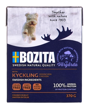 Изображение BOZITA Wet dog food Chunks in jelly Chicken 370 g