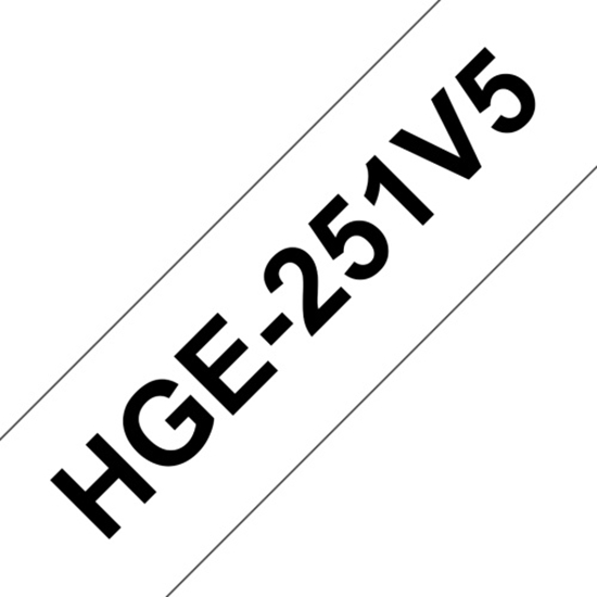 Picture of Brother HGE251 24MM BLACK ON WHITE (5PK) H/GRADE