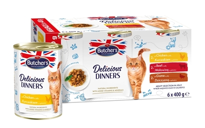 Picture of BUTCHER'S Delicious Dinners Meaty selection in jelly - wet cat food - 6 x 400g