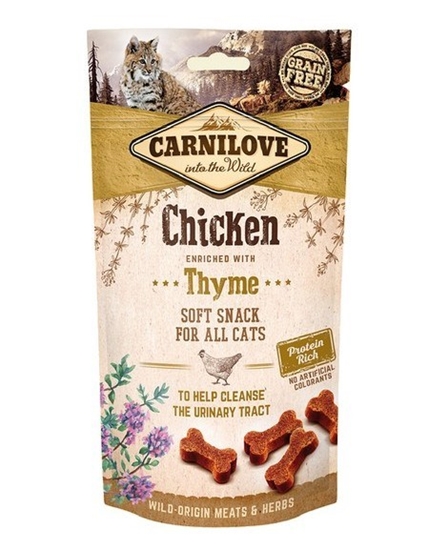 Picture of CARNILOVE Semi-Moist Snack Chicken & Thyme - Cat treat with chicken and thyme - 50 g