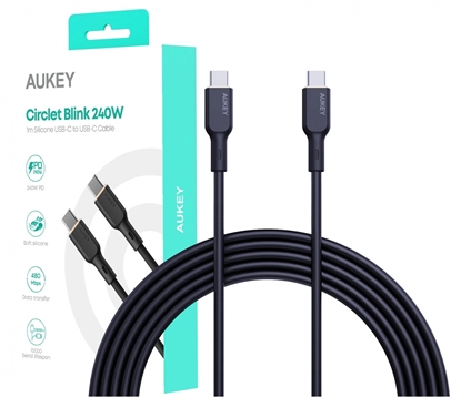 Изображение CB-SCC241 silikonowy kabel USB-C - USB-C | 1m | 5A | 240W PD