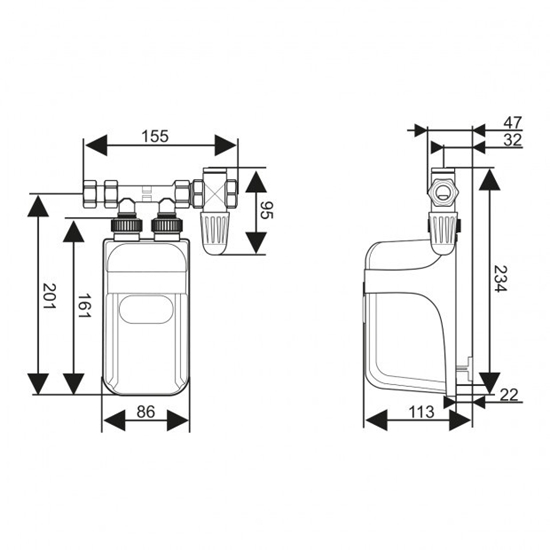 Изображение DAFI water heater 9.0 kW without battery (400V)