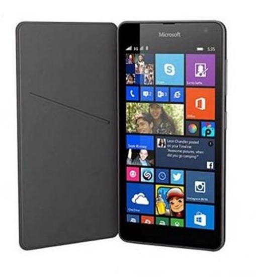 Изображение Dėkliukas TELEMAX Lumia 535, knygutė V-flip, tamsiai pilkas