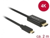 Изображение Delock Cable USB Type-C™ male > HDMI male (DP Alt Mode) 4K 30 Hz 2 m black