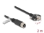 Attēls no Delock M12 Cable A-coded 8 pin female to RJ45 plug with screws Cat.5e FTP 2 m black