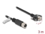 Attēls no Delock M12 Cable D-coded 4 pin female to RJ45 plug with screws Cat.5e FTP 3 m black