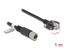 Picture of Delock M12 Cable X-coded 8 pin female to RJ45 plug with screws Cat.6A S/FTP 1 m black