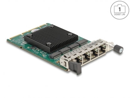 Изображение Delock OCP 3.0 Card to 4 x RJ45 Gigabit LAN